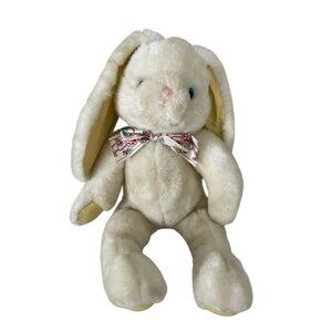 Vintage Plush Creations Easter Bunny Rabbit Plush 13in Stuffed Toy White Cream